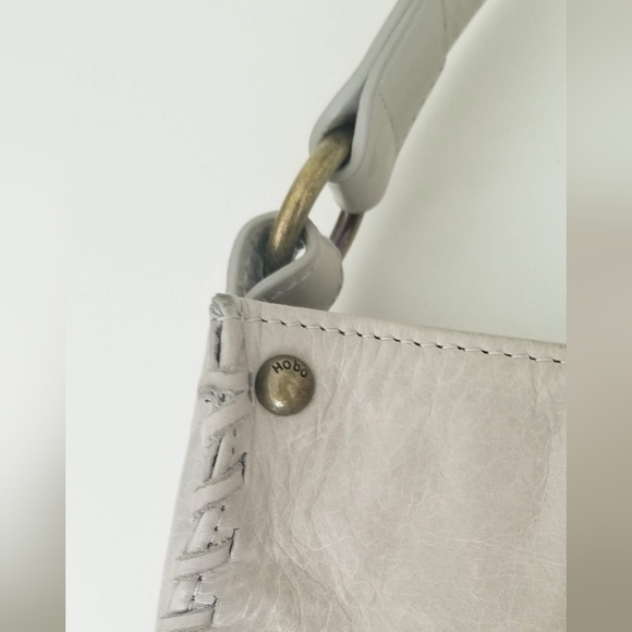 Gray Hobo Leather Shoulder Bag - Picture 8 of 14